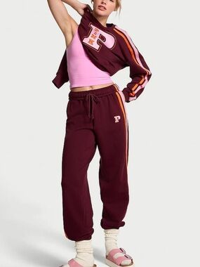 Victoria Secret Purple Rose Cuffed Fleece Joggers